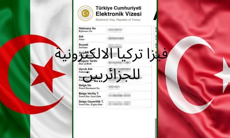 تأشيرة تركيا الالكترونية