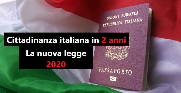 Cittadinanza italiana in 2 anni: la nuova legge 2020