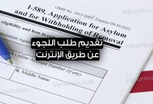 طلب اللجوء عن طريق الإنترنت 2022