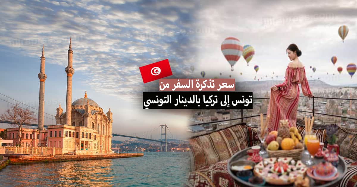 سعر تذكرة السفر من تونس إلى تركيا بالدينار التونسي 2022